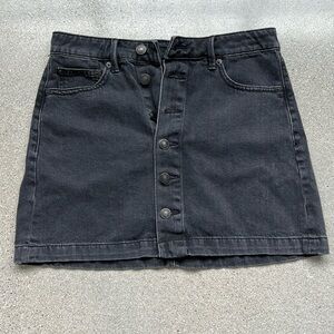 American eagle black jean mini skirt, size 2.